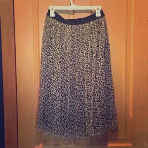 Leopard midi skirt